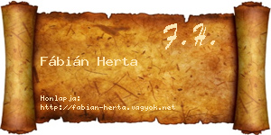 Fábián Herta névjegykártya