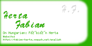 herta fabian business card